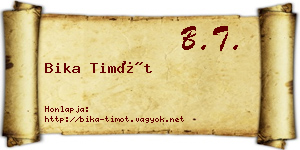 Bika Timót névjegykártya